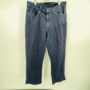 Levi Strauss Co Dark Wash Cropped Straight Leg Jeans Women's Size 6